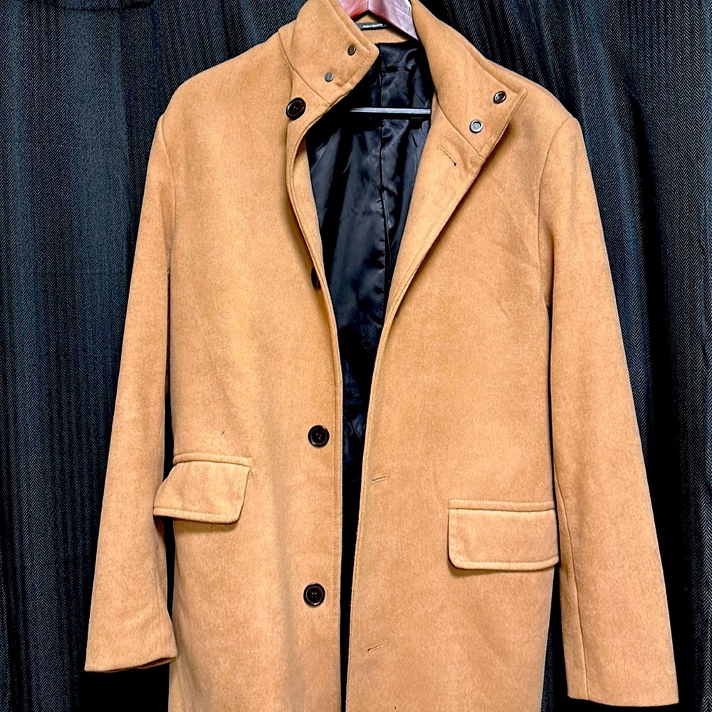 Mens Single Breasted Winter Pea Coat